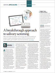 A breakthrough approach to salivary screening for dentists