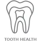 Icon of tooth to represent SillHa Clinical Relevance of Tooth Health Measurements. ARKRAY USA, Inc.